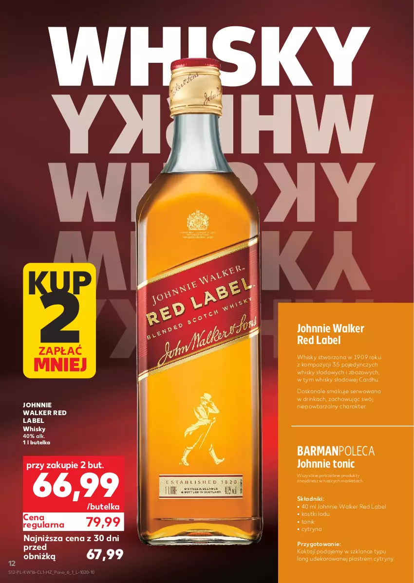 Gazetka promocyjna Kaufland - Barek Kauflandu - ważna 16.04 do 28.04.2026 - strona 12 - produkty: Cytryny, Inka, Johnnie Walker, Ser, Tonik, Whisky