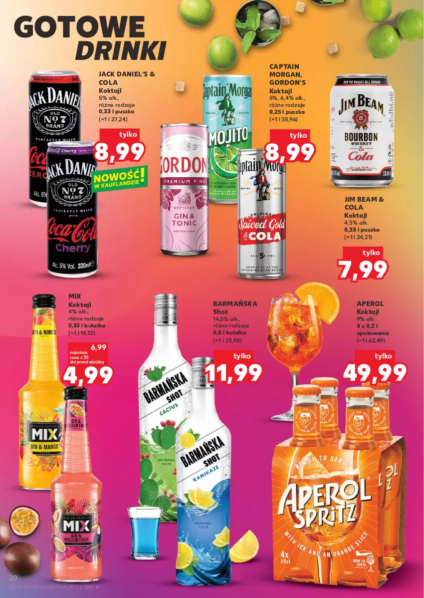Gazetka promocyjna Kaufland - Barek Kauflandu - ważna 16.04 do 28.04.2026 - strona 20 - produkty: Aperol, Captain Morgan, Jim Beam