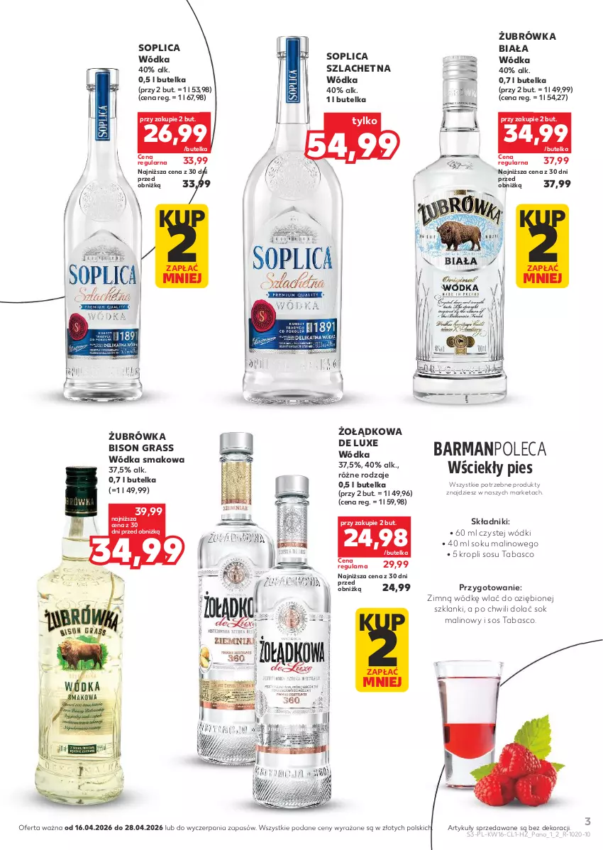 Gazetka promocyjna Kaufland - Barek Kauflandu - ważna 16.04 do 28.04.2026 - strona 3 - produkty: Gra, Lanki, Sok, Soplica, Sos, Sos tabasco, Wódka