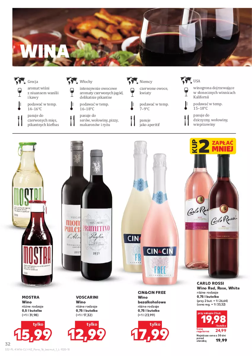 Gazetka promocyjna Kaufland - Barek Kauflandu - ważna 16.04 do 28.04.2026 - strona 32 - produkty: Carlo Rossi, Makaron, Owoce, Ryż, Ser, Wino, Wino bezalkoholowe, Winogrona