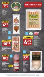 Gazetka promocyjna Aldi - Pełny katalog - Gazetka - ważna od 03.12 do 03.12.2022 - strona 5 - produkty: Piec, Ser, Kiełbasa krakowska, Parówki, Parówki z szynki, Pasztet, Plasterki, Pieczarka, Schab pieczony, Kiełbasa
