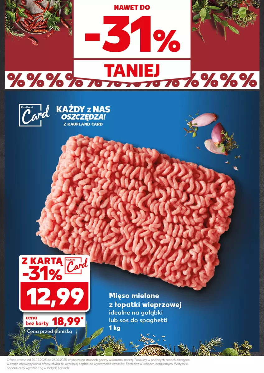 Gazetka promocyjna Kaufland - Mocny Start - ważna 24.02 do 26.02.2025 - strona 17 - produkty: Mięso, Mięso mielone, Mięso mielone z łopatki wieprzowej, Sos, Spaghetti