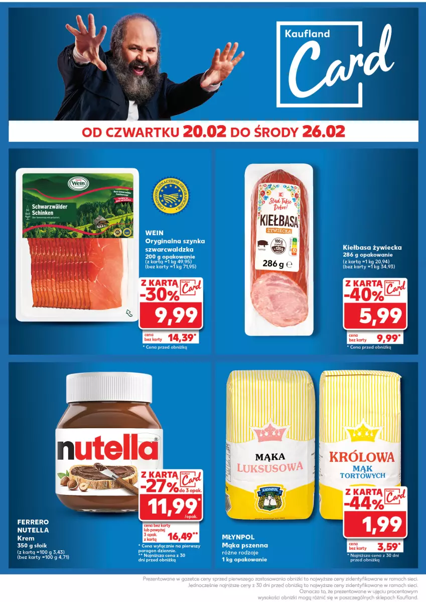 Gazetka promocyjna Kaufland - Mocny Start - ważna 24.02 do 26.02.2025 - strona 24 - produkty: Ferrero, Gin, Kiełbasa, Mąka, Mąka pszenna, Młynpol, Szynka