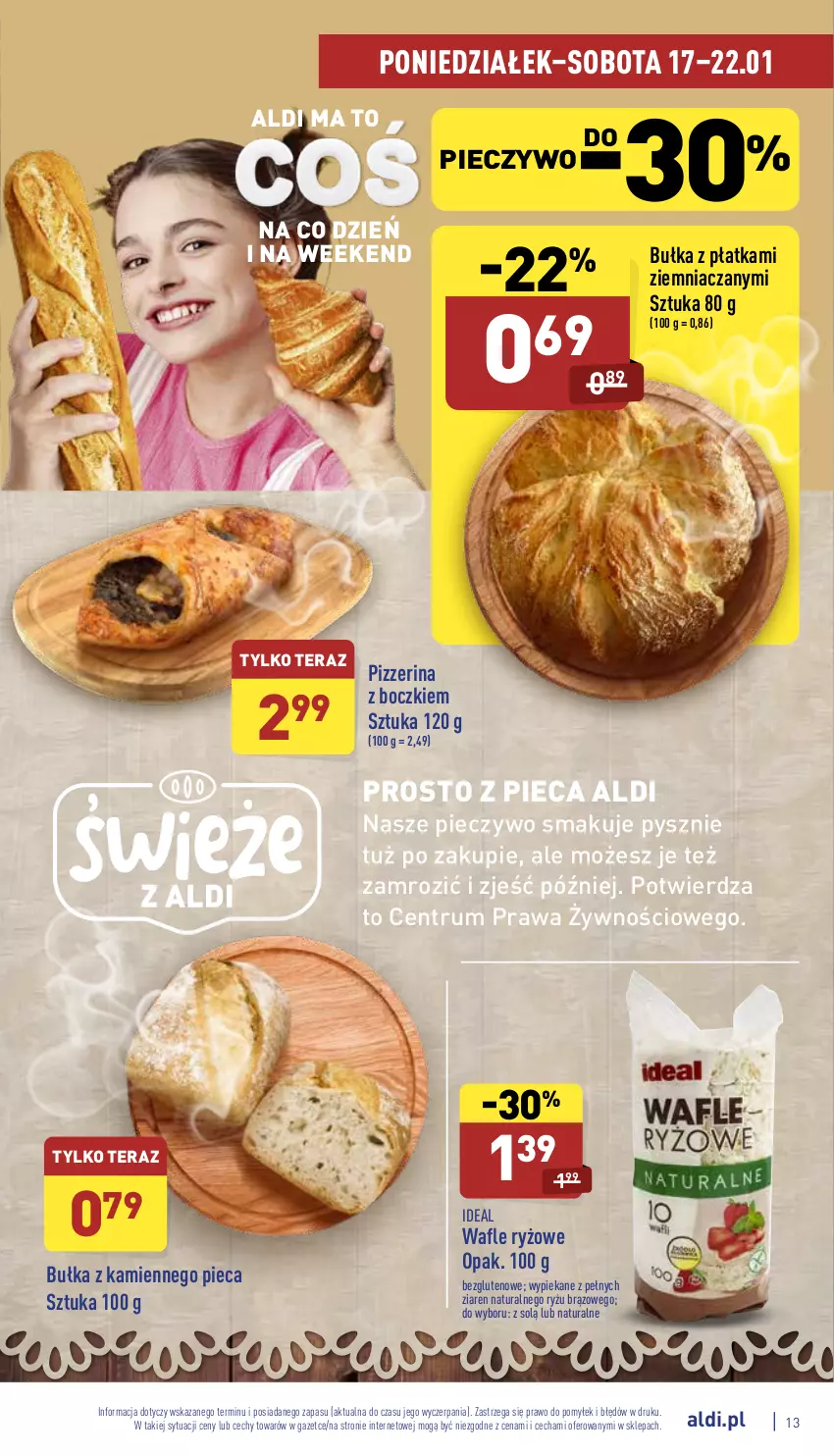 Gazetka promocyjna Aldi - Pełny katalog - ważna 17.01 do 22.01.2022 - strona 13 - produkty: Bułka, Piec, Pieczywo, Pizzerina, Rum, Ryż, Tera, Wafle