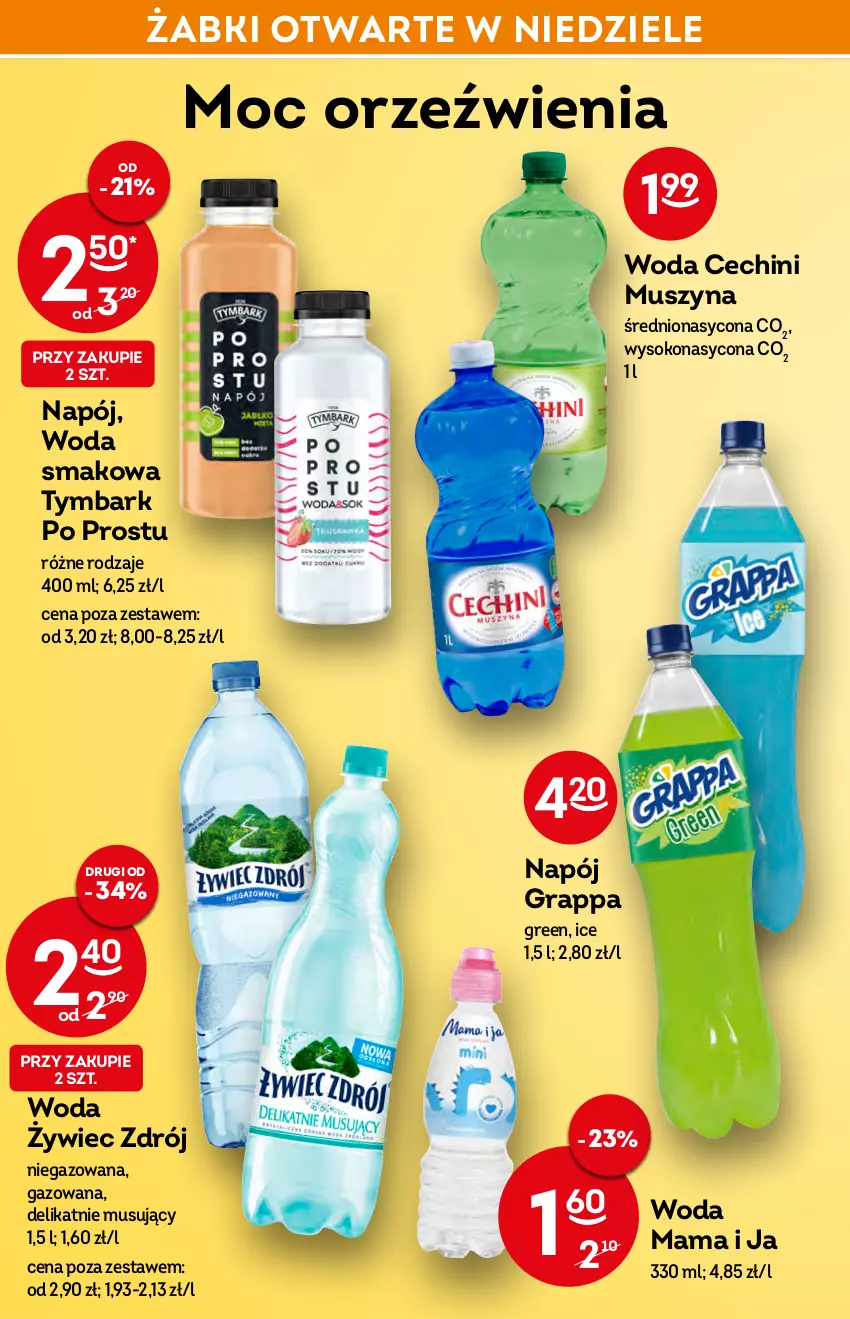 Gazetka promocyjna Żabka - ważna 11.05 do 17.05.2022 - strona 42 - produkty: Gra, Grappa, Mus, Napój, Sok, Szyna, Tymbark, Woda