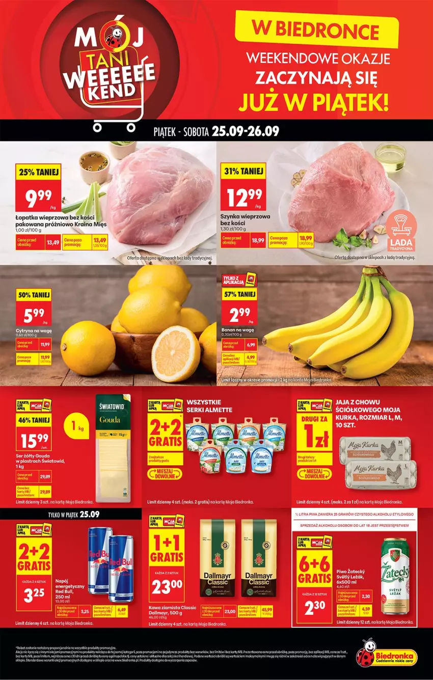 Gazetka promocyjna Biedronka - Tani Weekend - ważna 25.09 do 26.09.2026 - strona 1 - produkty: Fa, Gouda, LG, Mola, Szynka, Szynka wieprzowa