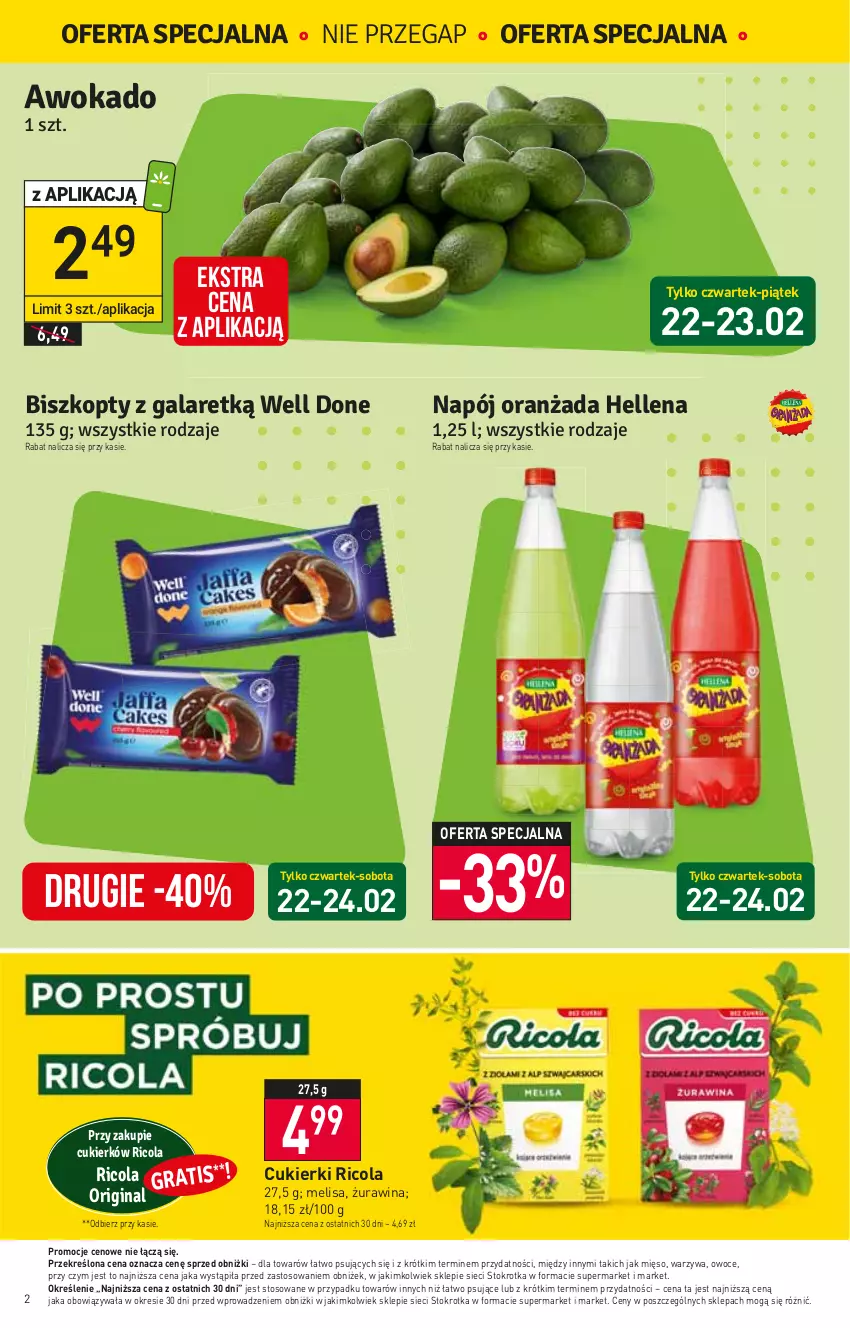 Gazetka promocyjna Stokrotka - Supermarket - ważna 22.02 do 28.02.2024 - strona 2 - produkty: Cukier, Cukierki, Mięso, Owoce, Warzywa