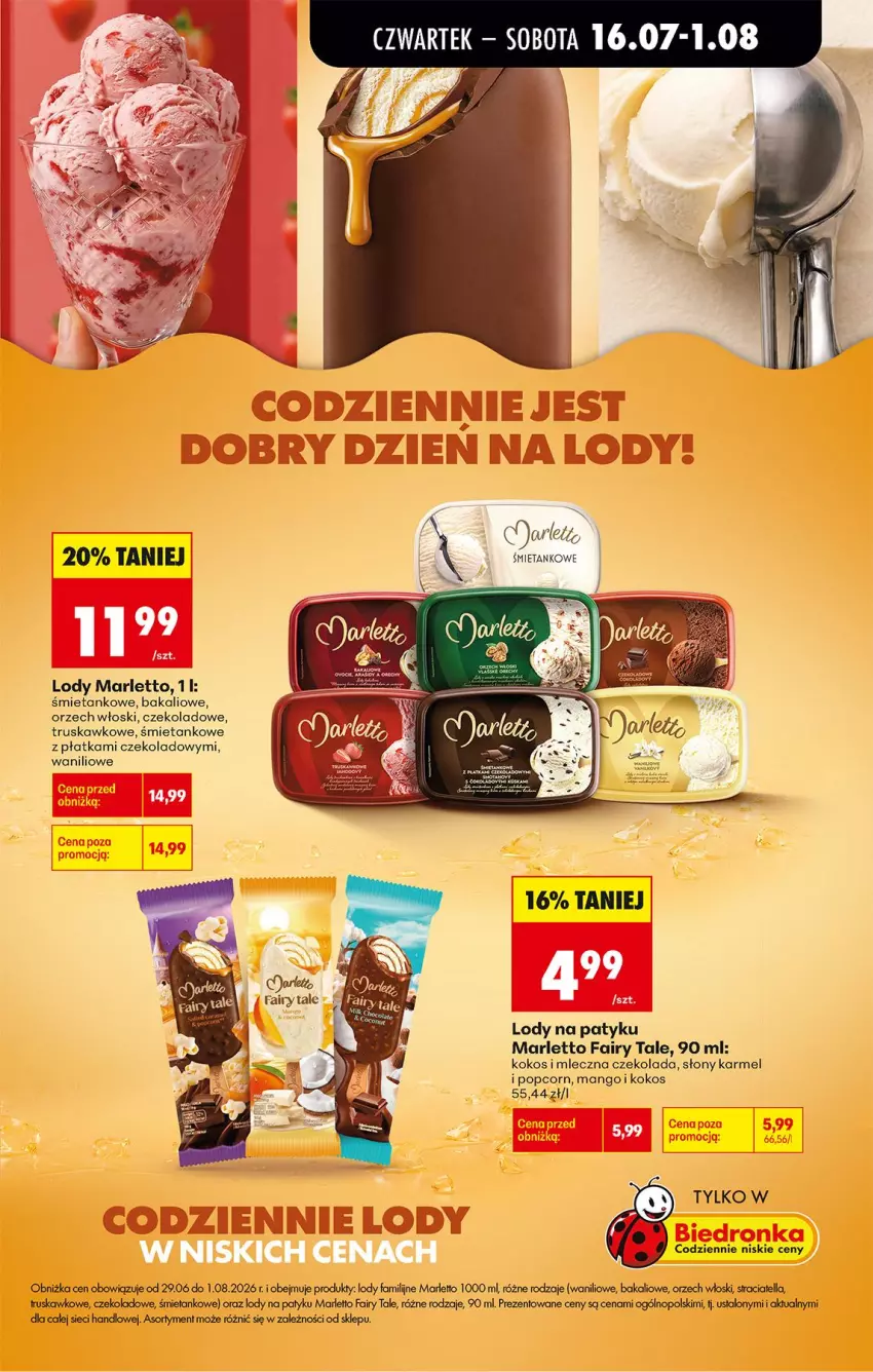 Gazetka promocyjna Biedronka - Od Czwartku - ważna 16.07 do 18.07.2026 - strona 21 - produkty: Czekolada, Fa, Fairy, Kokos, Lody, Mango, Popcorn