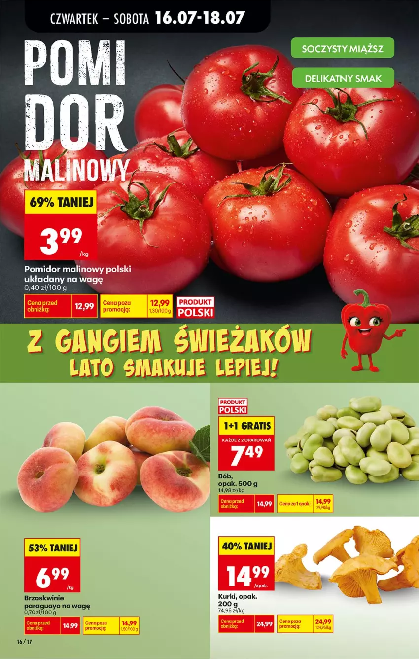 Gazetka promocyjna Biedronka - Od Czwartku - ważna 16.07 do 18.07.2026 - strona 22 - produkty: Brzoskwinie, Pomidor malinowy
