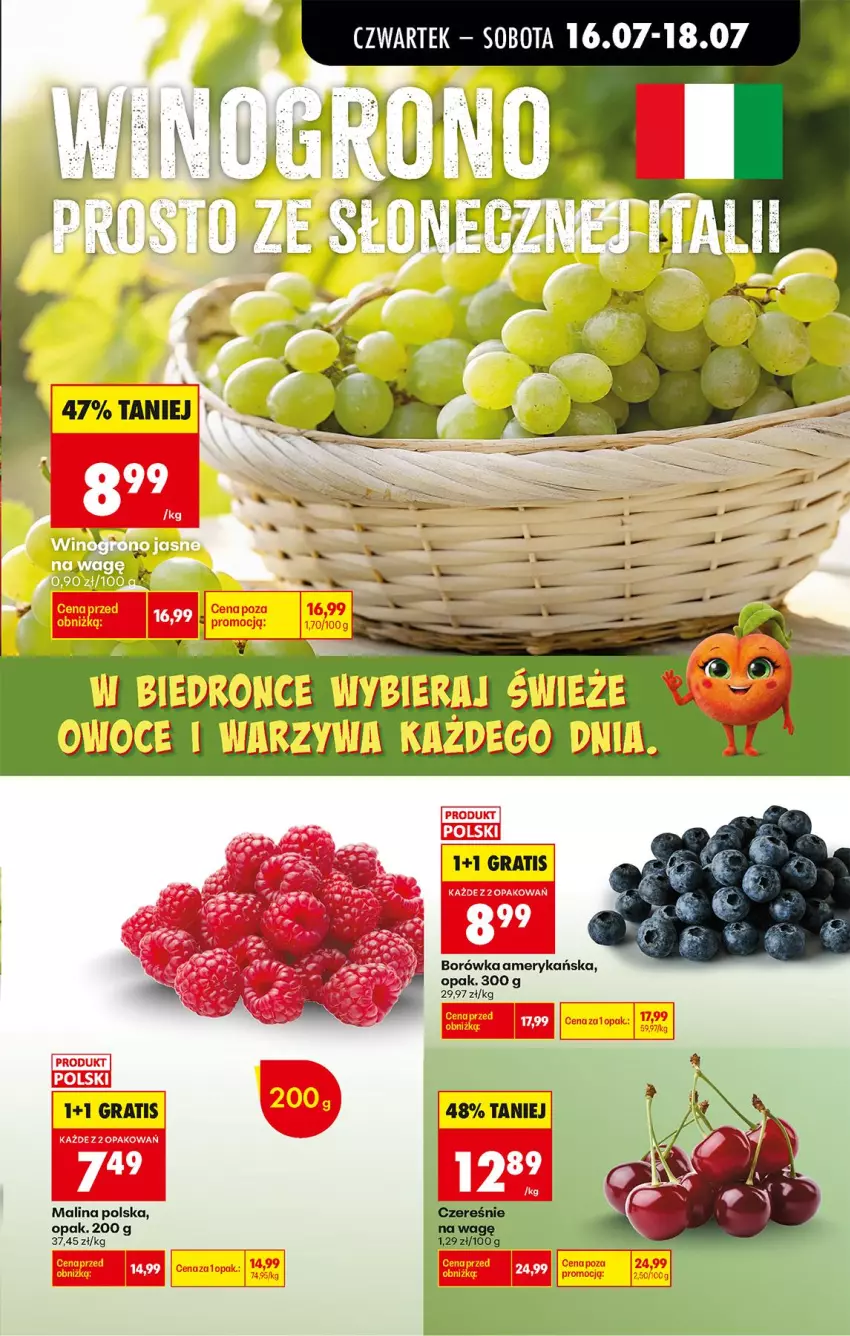 Gazetka promocyjna Biedronka - Od Czwartku - ważna 16.07 do 18.07.2026 - strona 23 - produkty: Borówka, Borówka amerykańska, Gra, Owoce, Tofu, Warzywa