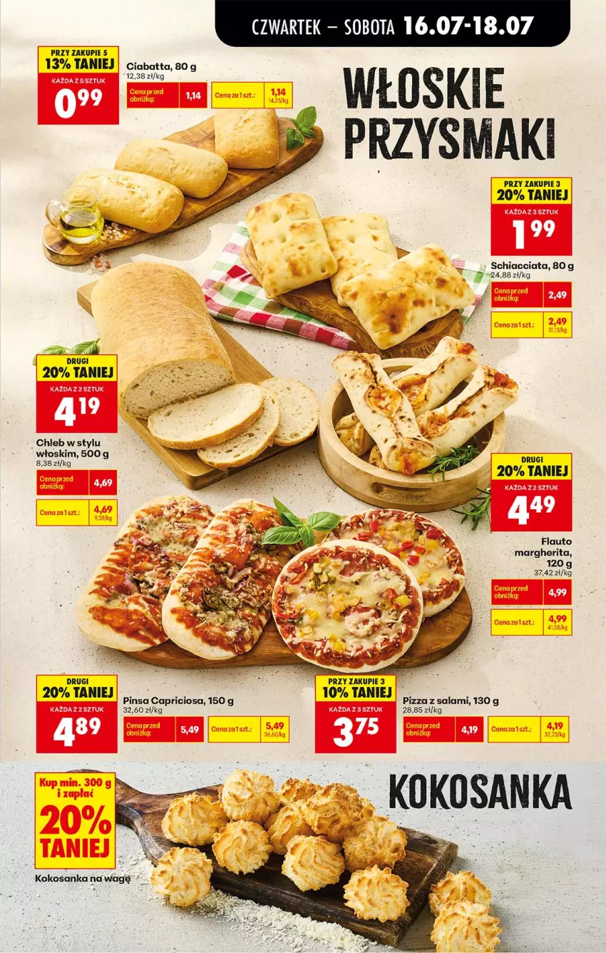 Gazetka promocyjna Biedronka - Od Czwartku - ważna 16.07 do 18.07.2026 - strona 37 - produkty: Chia, Chleb, Ciabatta, Kokos, Pizza, Salami