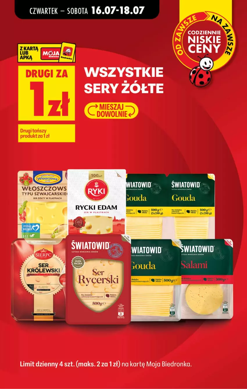 Gazetka promocyjna Biedronka - Od Czwartku - ważna 16.07 do 18.07.2026 - strona 4 - produkty: Salami, Ser