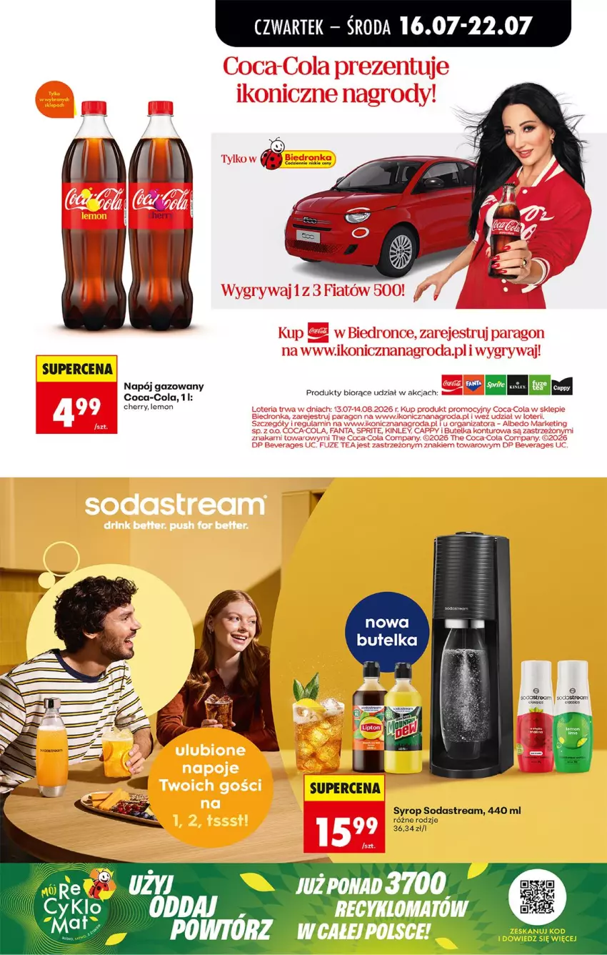 Gazetka promocyjna Biedronka - Od Czwartku - ważna 16.07 do 18.07.2026 - strona 63 - produkty: Coca-Cola, Napój, Syrop