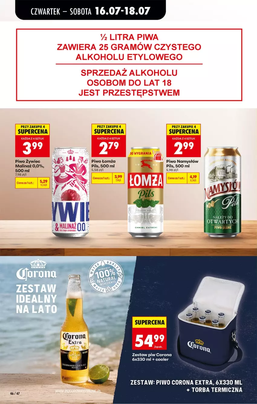 Gazetka promocyjna Biedronka - Od Czwartku - ważna 16.07 do 18.07.2026 - strona 64 - produkty: Corona Extra, Namysłów, Piwo, Piwo jasne