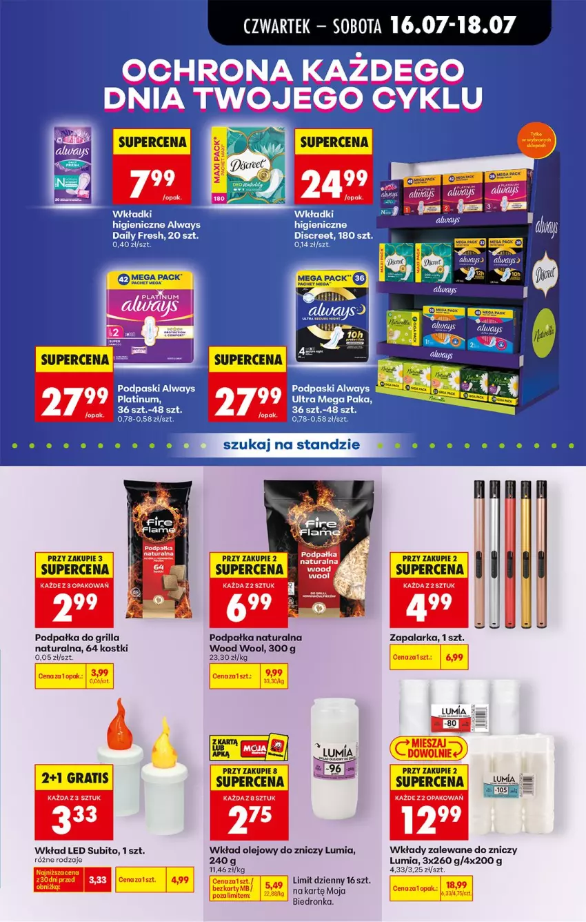 Gazetka promocyjna Biedronka - Od Czwartku - ważna 16.07 do 18.07.2026 - strona 71 - produkty: Grill, Olej, Wkład olejowy, Woal, Zapalarka, Znicz