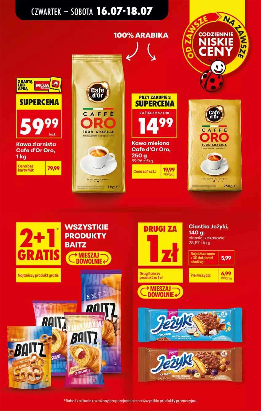 Gazetka promocyjna Biedronka - Od Czwartku - ważna 16.07 do 18.07.2026 - strona 9 - produkty: Ciastka, Jeżyki, Kawa, Kawa mielona, Kawa ziarnista, Kokos, Por
