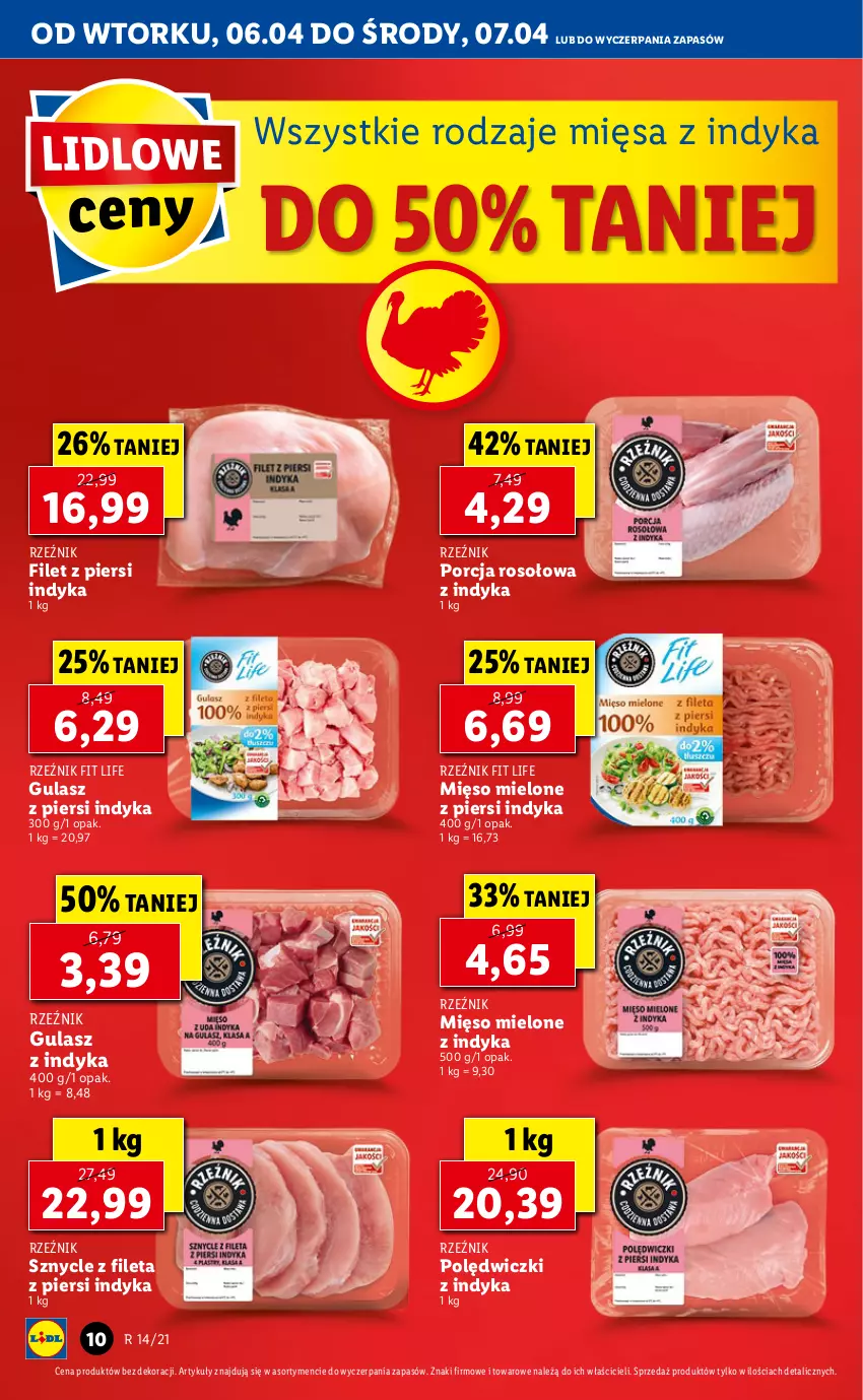 Gazetka promocyjna Lidl - GAZETKA - ważna 06.04 do 07.04.2021 - strona 10 - produkty: Filet z piersi indyka, Mięso, Mięso mielone, Por