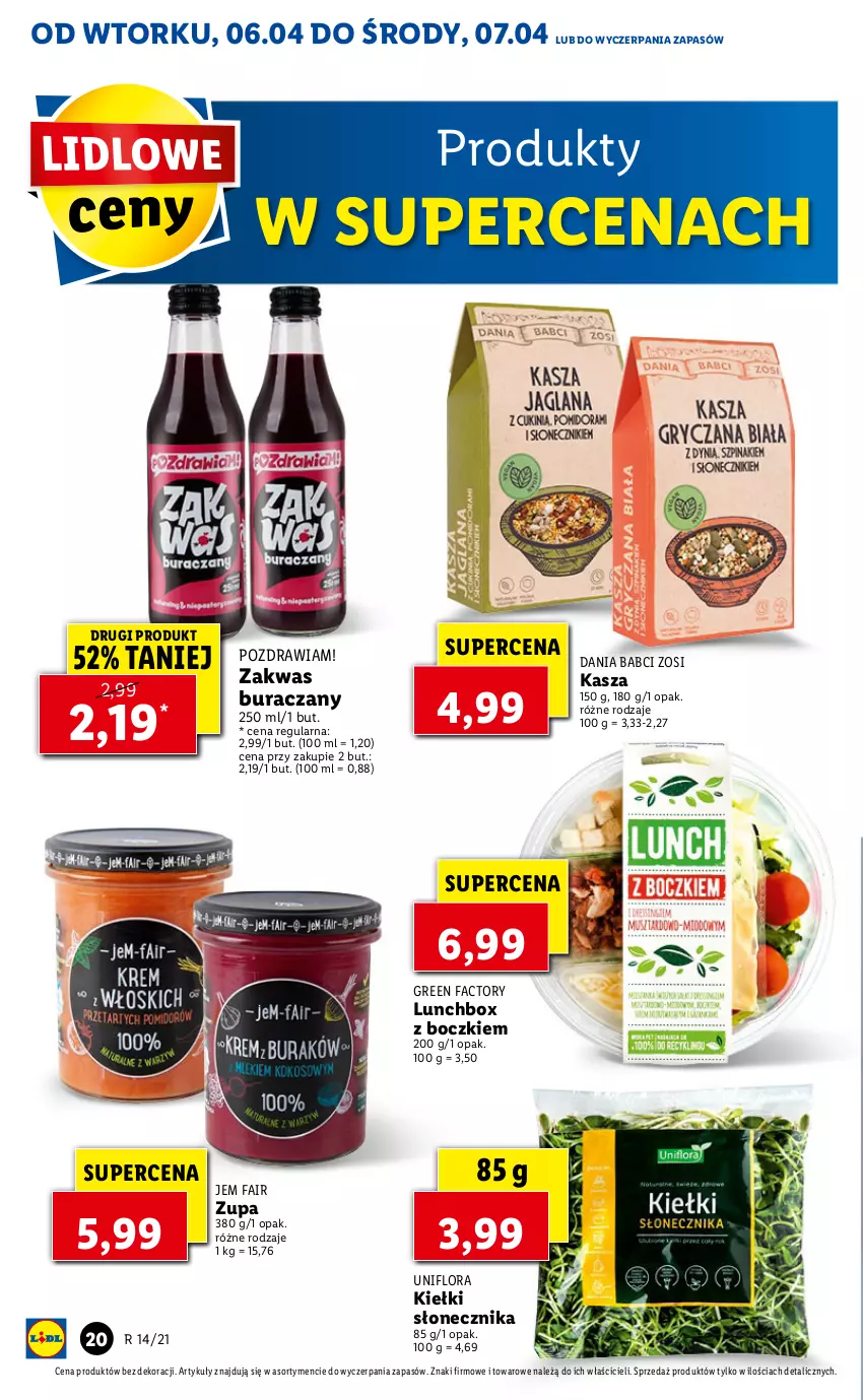 Gazetka promocyjna Lidl - GAZETKA - ważna 06.04 do 07.04.2021 - strona 20 - produkty: Fa, Flora, Kasza, Kiełki, Zupa