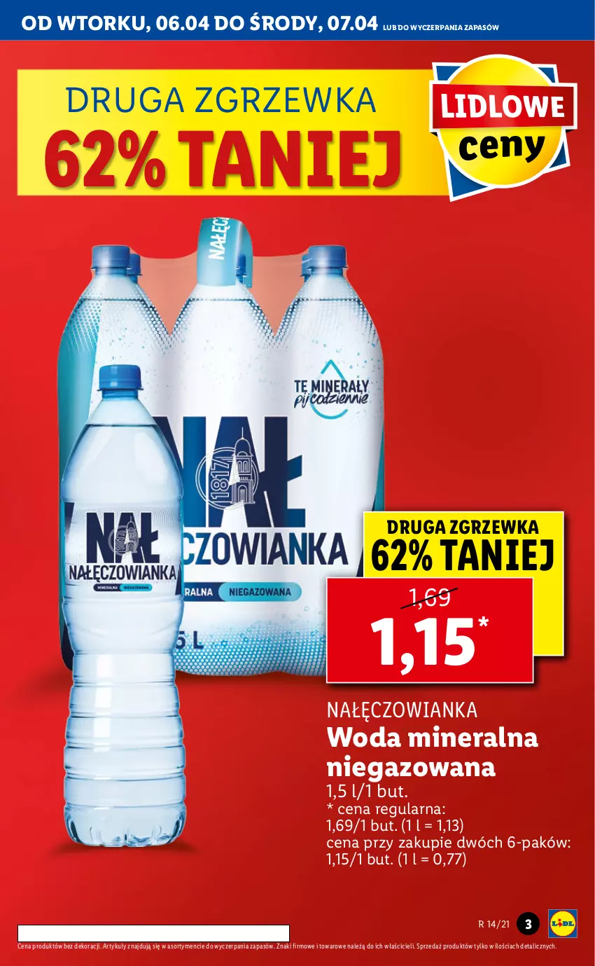 Gazetka promocyjna Lidl - GAZETKA - ważna 06.04 do 07.04.2021 - strona 3 - produkty: Nałęczowianka, Woda, Woda mineralna