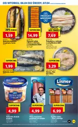 Gazetka promocyjna Lidl - GAZETKA - Gazetka - ważna od 07.04 do 07.04.2021 - strona 21 - produkty: Polędwica, Ryba, Filet z mintaja, Paluszki rybne, Tusz, Matjas, Mintaj, Lisner