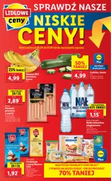 Gazetka promocyjna Lidl - GAZETKA - Gazetka - ważna od 07.04 do 07.04.2021 - strona 48 - produkty: Banany, Nałęczowianka, Parówki, PIKOK, Czekolada, Woda mineralna, Woda