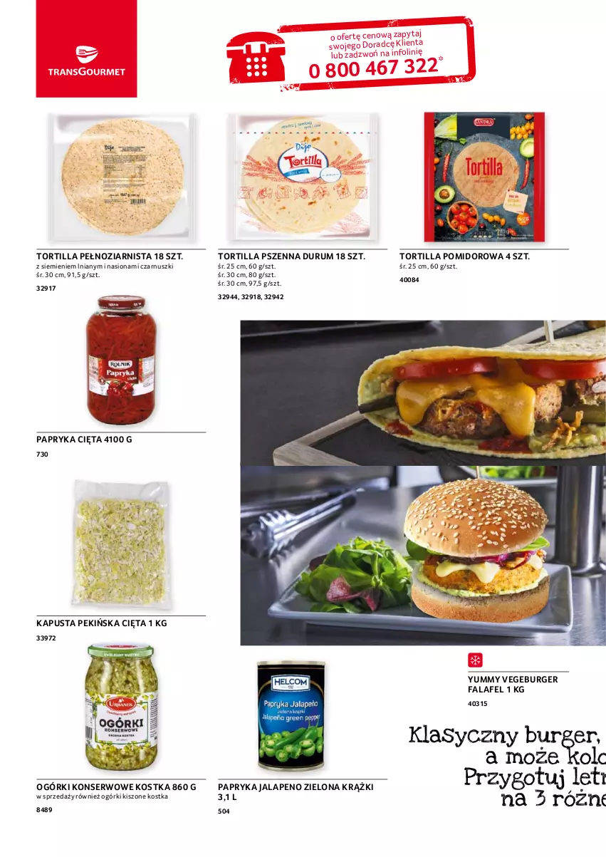 Gazetka promocyjna Selgros - Oferta gastronomiczna - ważna 24.06 do 07.07.2021 - strona 18 - produkty: Burger, Fa, Ogórki konserwowe, Papryka, Rum, Ser, Tortilla