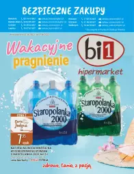 Gazetka promocyjna Bi1 - Wakacyjne pragnienie - Gazetka - ważna od 07.06 do 07.06.2022 - strona 1 - produkty: Sok, Woda mineralna, Staropolanka, Woda