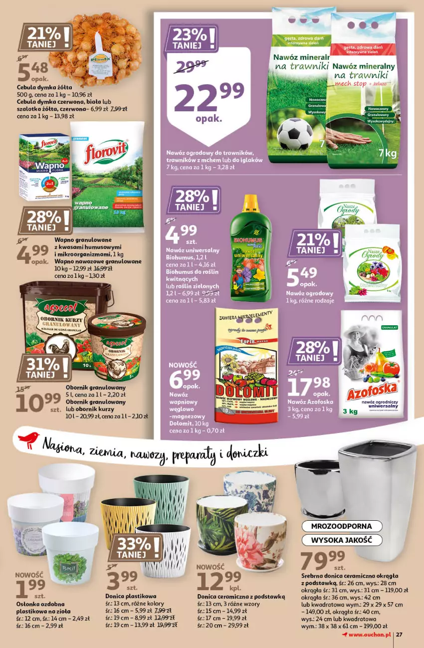 Gazetka promocyjna Auchan - Pięknego Dnia Kobiet Hipermarkety - ważna 04.03 do 10.03.2021 - strona 27 - produkty: Cebula, Gra, Mus, Nawóz, Osłonka, Por, Sok, Szal, Top, Wasa