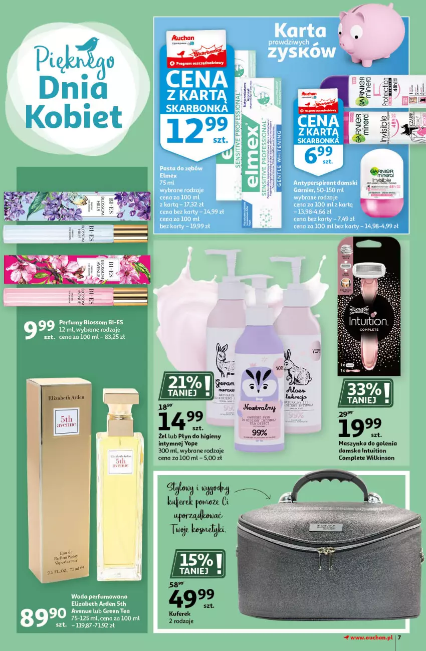 Gazetka promocyjna Auchan - Pięknego Dnia Kobiet Hipermarkety - ważna 04.03 do 10.03.2021 - strona 7 - produkty: Fa, Garnier, K2, Koc, LG, Maszynka, Maszynka do golenia, Por, Szynka, Yope