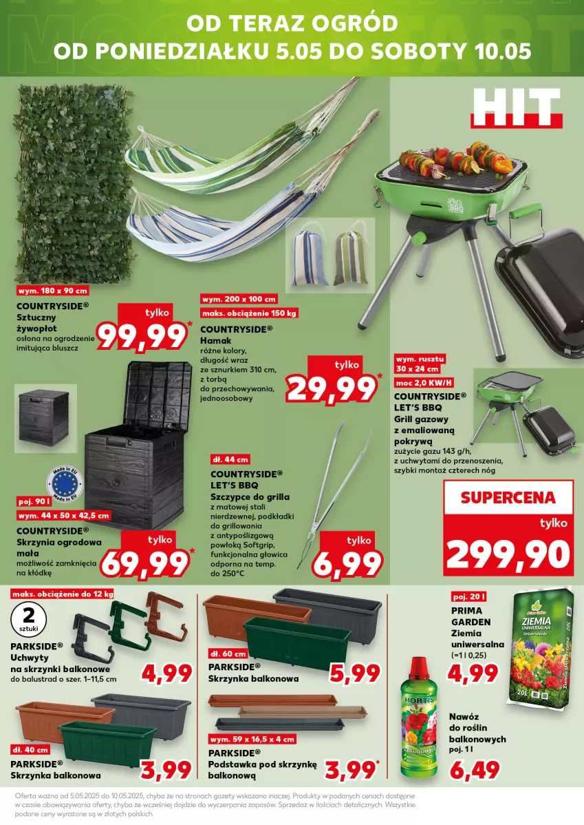 Gazetka promocyjna Kaufland - Mocny Start - ważna 05.05 do 07.05.2025 - strona 29 - produkty: Grill, Grill gazowy, Hama, Nawóz, Parkside, Podkład, Por, Szczypce, Uchwyty