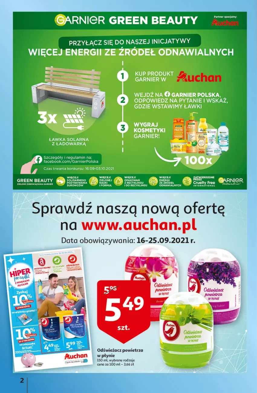 Gazetka promocyjna Auchan - Hiperoszczędzanie w wersji Maxi Paki Hipermarkety - ważna 16.09 do 22.09.2021 - strona 2 - produkty: Odświeżacz powietrza