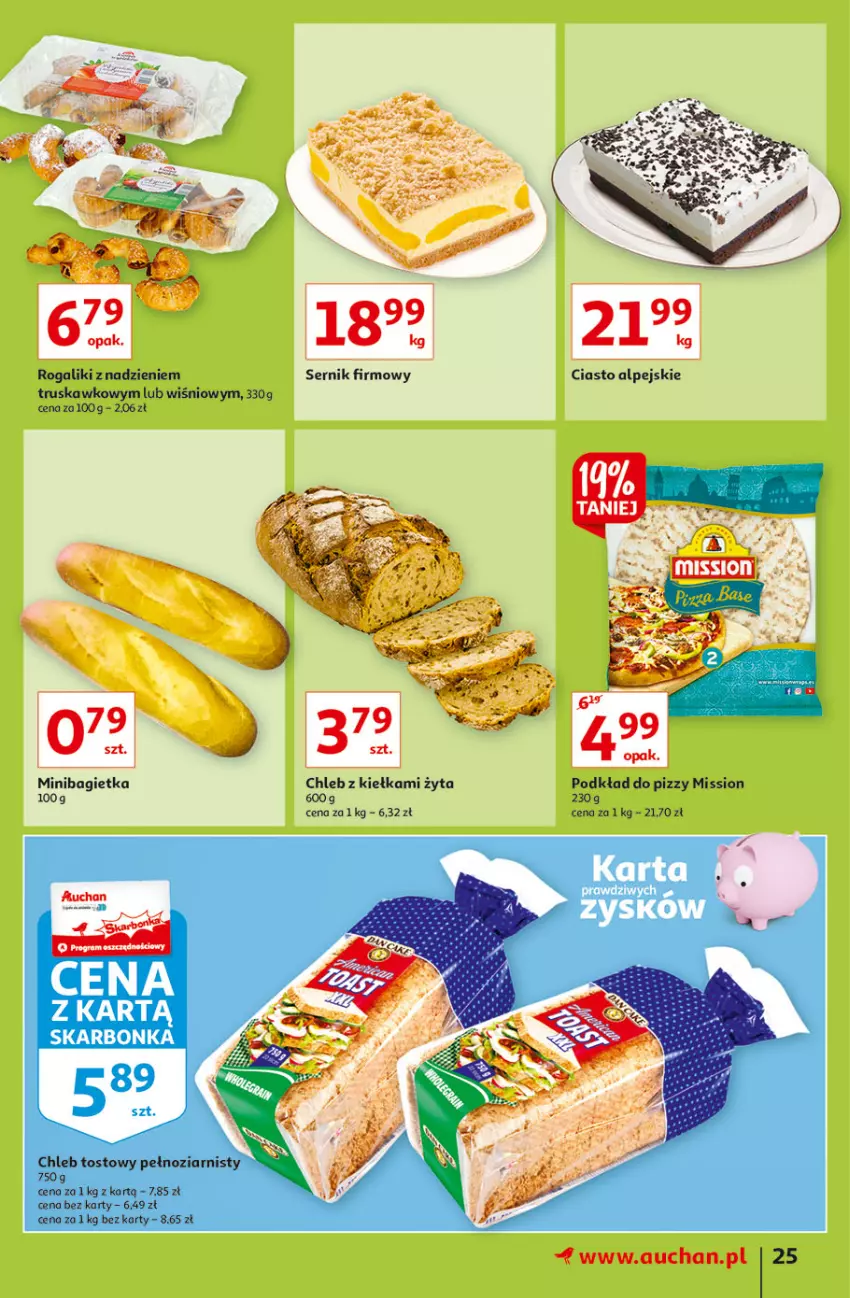 Gazetka promocyjna Auchan - Hiperoszczędzanie w wersji Maxi Paki Hipermarkety - ważna 16.09 do 22.09.2021 - strona 25 - produkty: Bagietka, Chleb, Gra, Podkład, Rogal, Ser