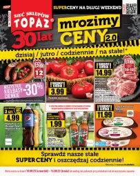 Gazetka promocyjna Topaz - Gazetka - Gazetka - ważna od 16.08 do 16.08.2023 - strona 1 - produkty: Piwa, Top, Gra, 7up, Królewski, Karkówka wieprzowa, Mirinda, Lody, Pepsi, Waga, Pomidor malinowy