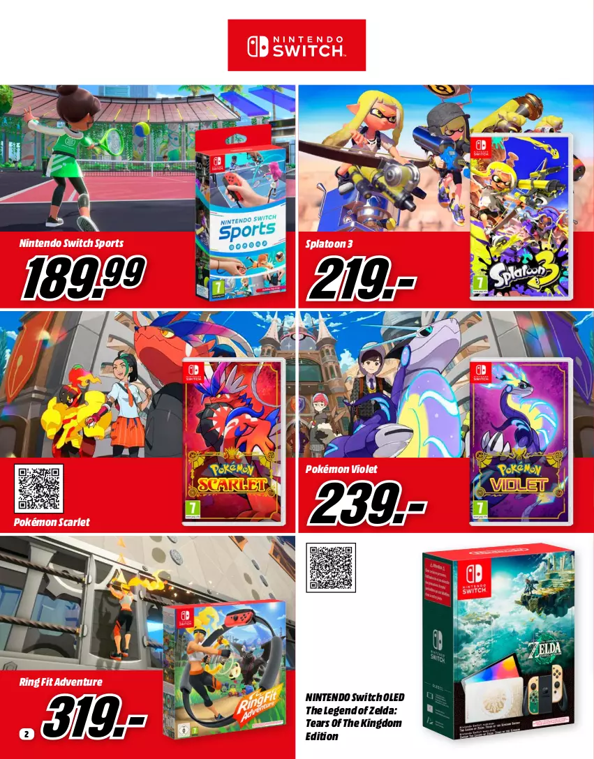 Gazetka promocyjna Media Markt - Gazetka Media Markt - ważna 01.06 do 30.06.2023 - strona 2 - produkty: Nintendo Switch, Pokémon, Por, Ring Fit Adventure, Sport