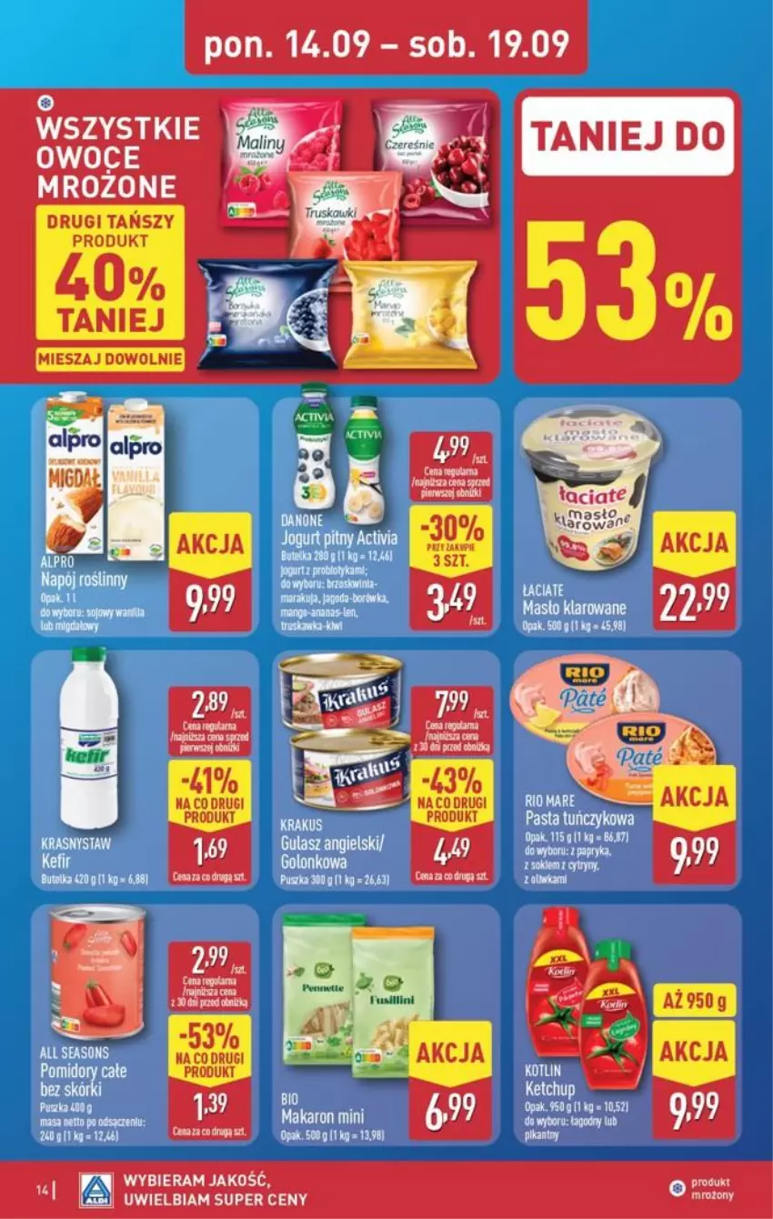 Gazetka promocyjna Aldi - Pełna oferta - ważna 14.09 do 19.09.2026 - strona 14 - produkty: Fa, Owoce, Papryka, Tuńczyk