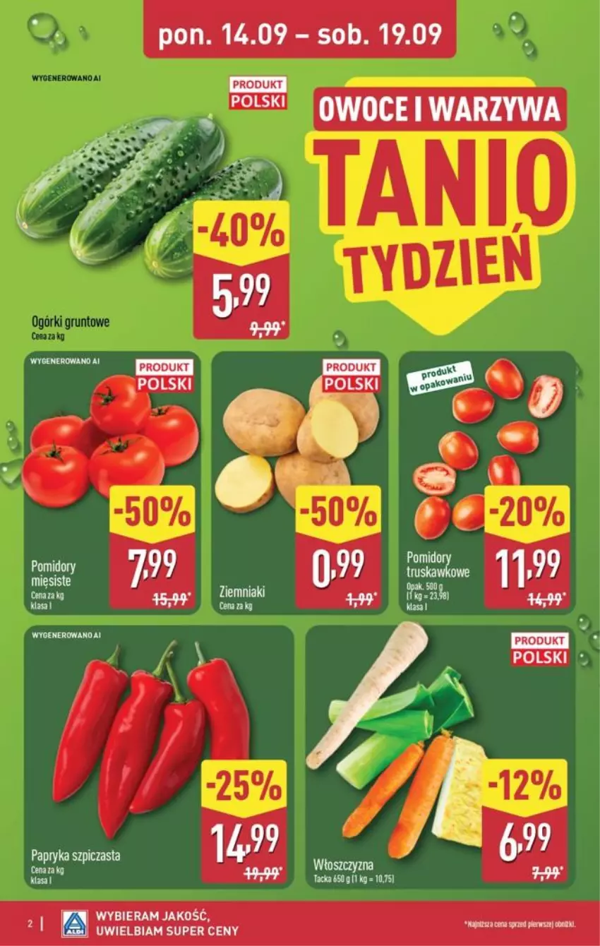 Gazetka promocyjna Aldi - Pełna oferta - ważna 14.09 do 19.09.2026 - strona 2 - produkty: Papryka, Szpic