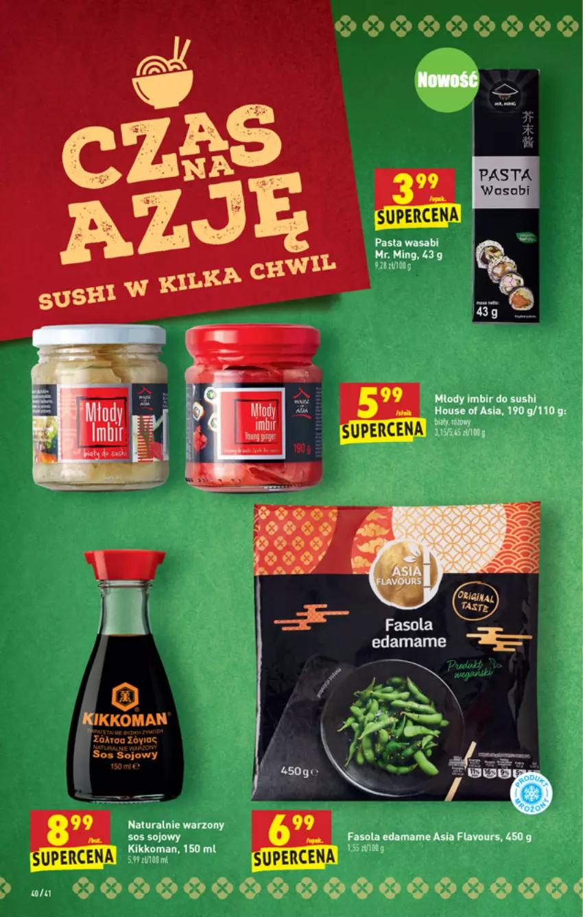 Gazetka promocyjna Biedronka - W tym tygodniu - ważna 22.07 do 28.07.2021 - strona 40 - produkty: Edam, Fa, Fasola, House of Asia, Imbir, Mule, Pasta wasabi, Sushi, Wasa