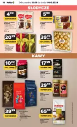 Gazetka promocyjna Netto - Od Czwartku - Gazetka - ważna od 19.06 do 19.06.2024 - strona 18 - produkty: Ciastka, Nescafé, Kawa rozpuszczalna, Ser, BIC, Kawa ziarnista, Praliny, Dr Gerard, Kawa mielona, Kawa, Diamant, Ferrero Rocher, Tarta, Czekolada, Ferrero, Lavazza, E. Wedel, Deser, Kakao, Kukurydza