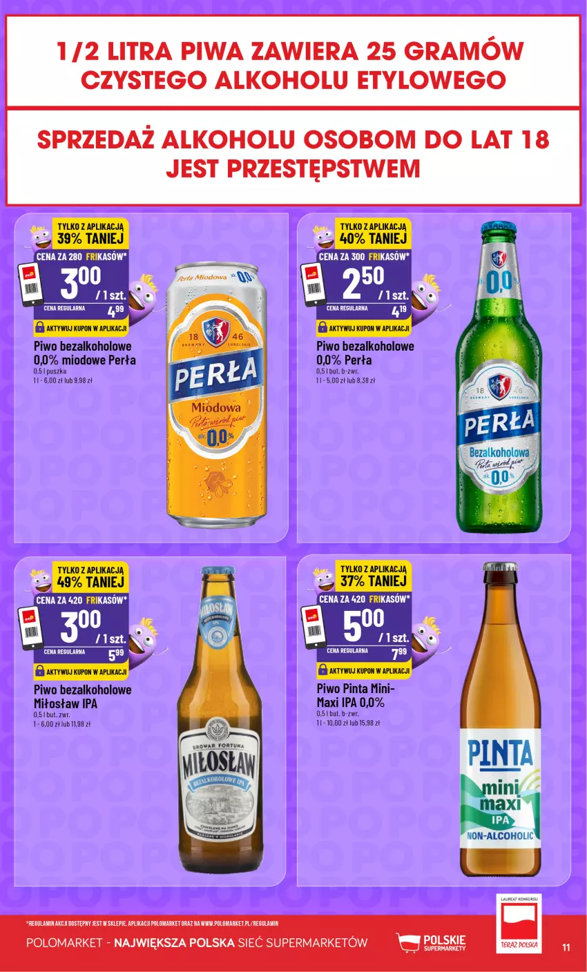 Gazetka promocyjna PoloMarket - Frikasy od 9.09 - ważna 09.09 do 15.09.2026 - strona 11 - produkty: Laur, Perła, Piwo