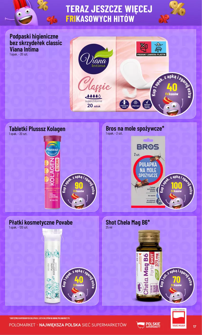Gazetka promocyjna PoloMarket - Frikasy od 9.09 - ważna 09.09 do 15.09.2026 - strona 17 - produkty: Fa, Kolagen, Laur, Płatki kosmetyczne, Podpaski, Tablet, Tera