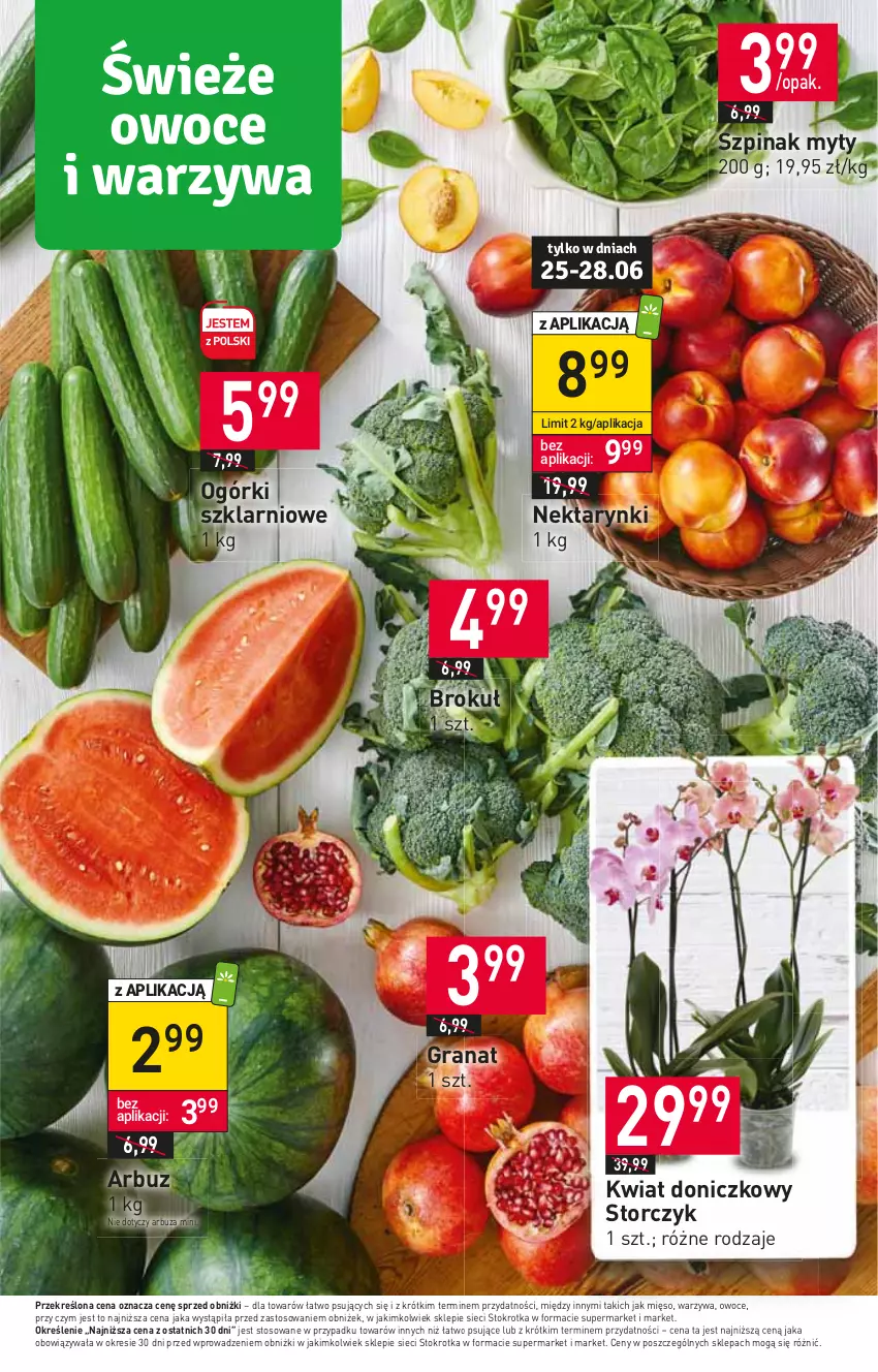 Gazetka promocyjna Stokrotka - Supermarket - ważna 22.06 do 28.06.2023 - strona 2 - produkty: Arbuz, Gra, Granat, Mięso, Nektar, Owoce, Storczyk, Szpinak, Warzywa