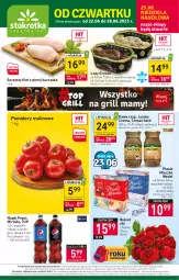 Gazetka promocyjna Stokrotka - Supermarket - Gazetka - ważna od 28.06 do 28.06.2023 - strona 1 - produkty: Kurczak, Warzywa, Gry, 7up, Filet z piersi kurczaka, Mirinda, Kawa, Lody, Pepsi, Mleczko, Ptasie mleczko, Bukiet, Owoce, Jacobs, Napój, Pomidory, Mięso