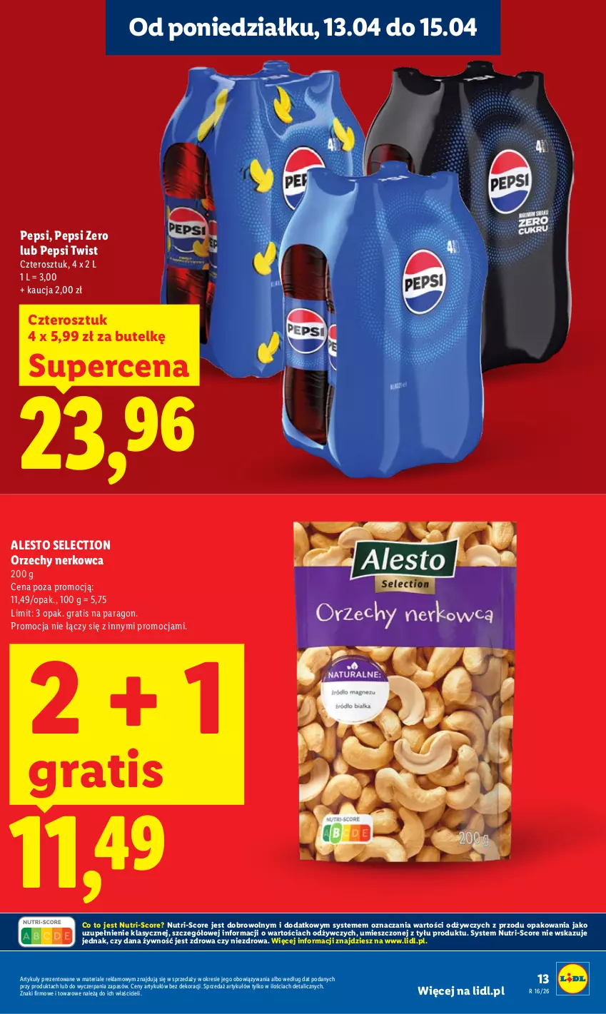 Gazetka promocyjna Lidl - Gazetka ważna od 13.04 do 15.04 - ważna 13.04 do 15.04.2026 - strona 13 - produkty: Gra, Pepsi