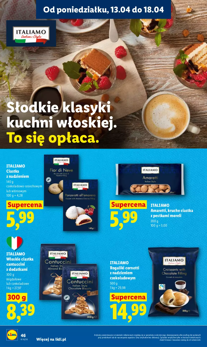Gazetka promocyjna Lidl - Gazetka ważna od 13.04 do 15.04 - ważna 13.04 do 15.04.2026 - strona 46 - produkty: Ciastka, Rogal