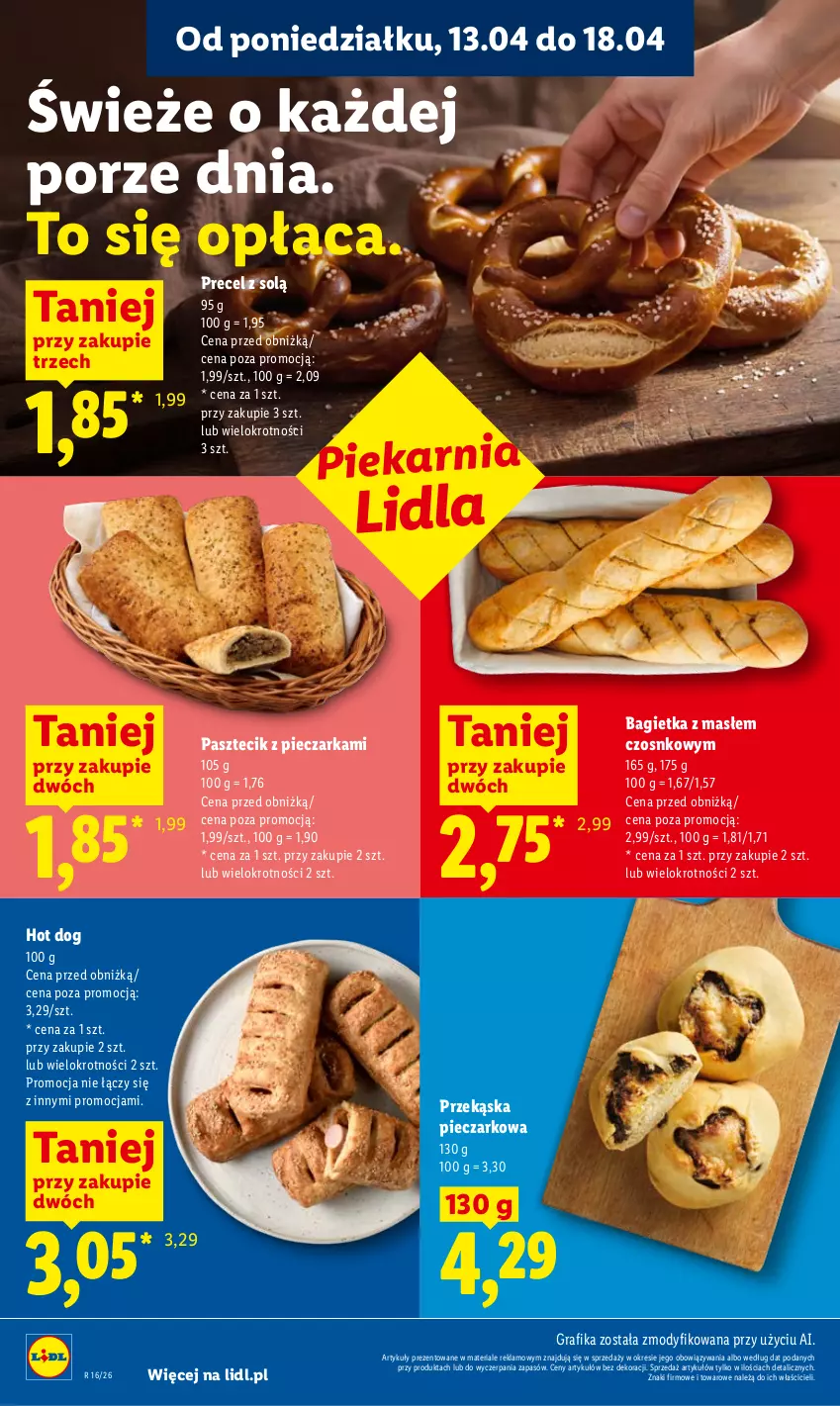Gazetka promocyjna Lidl - Gazetka ważna od 13.04 do 15.04 - ważna 13.04 do 15.04.2026 - strona 48 - produkty: Bagietka, Gra, Grafika, Hot dog, Pasztecik z pieczarkami, Piec, Pieczarka, Por