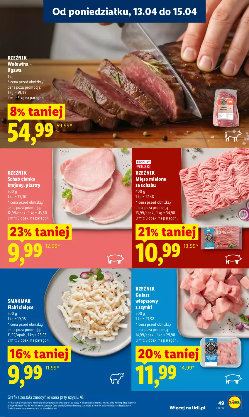 Gazetka promocyjna Lidl - Gazetka ważna od 13.04 do 15.04 - ważna 13.04 do 15.04.2026 - strona 53 - produkty: Flaki, Gra, Grafika, Mięso, Mięso mielone, Wołowina