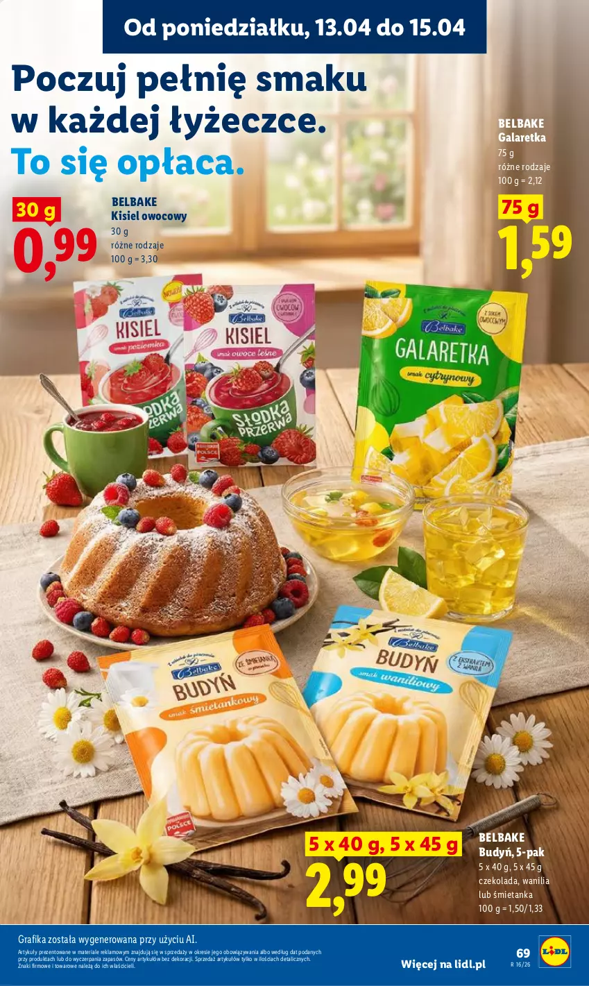 Gazetka promocyjna Lidl - Gazetka ważna od 13.04 do 15.04 - ważna 13.04 do 15.04.2026 - strona 75 - produkty: Budyń, Czekolada, Gala, Galaretka, Gra, Grafika, Kisiel