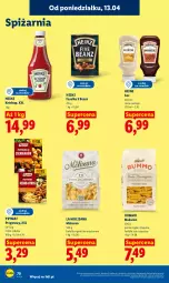 Gazetka promocyjna Lidl - Gazetka ważna od 13.04 do 15.04 - Gazetka - ważna od 15.04 do 15.04.2026 - strona 76 - produkty: Ketchup, Makaron, Prymat, Sos, Rum, Przyprawy, Penne, Isana, Heinz, Fa