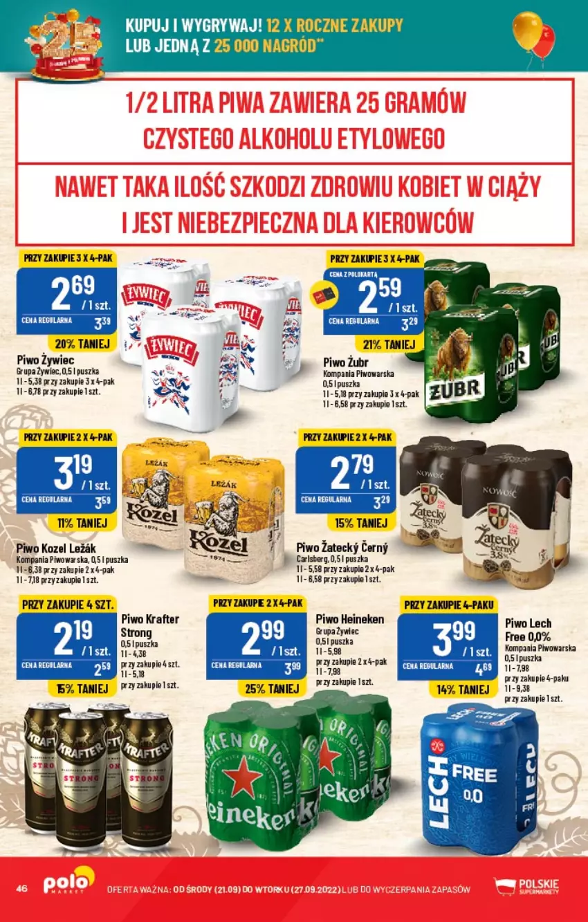 Gazetka promocyjna PoloMarket - Gazetka pomocyjna - ważna 21.09 do 27.09.2022 - strona 46 - produkty: Gry, Kozel, Piwo