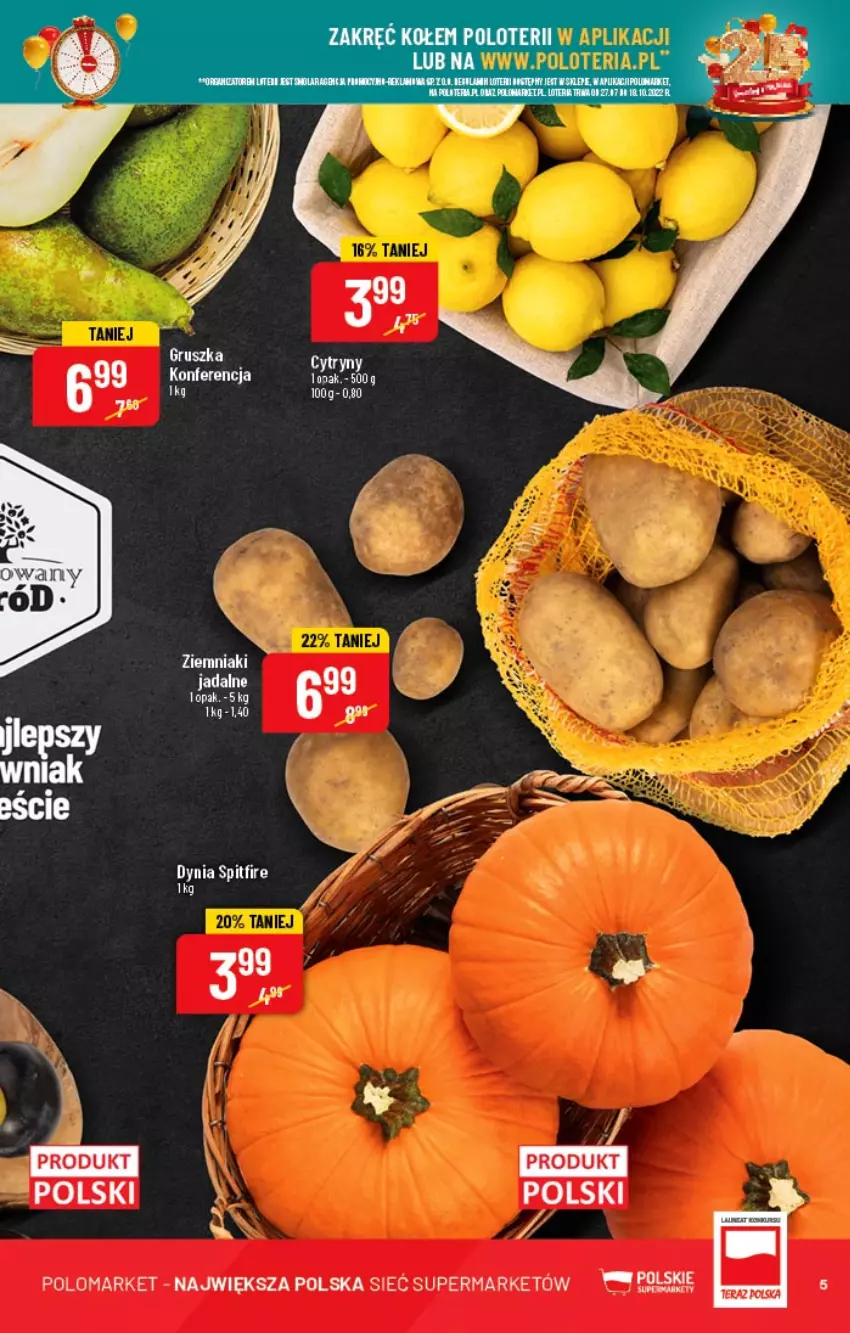 Gazetka promocyjna PoloMarket - Gazetka pomocyjna - ważna 21.09 do 27.09.2022 - strona 5 - produkty: Ziemniaki
